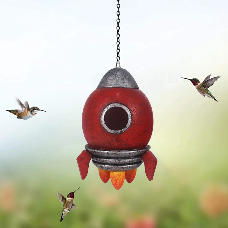 Rocket Hand-Painted Bird House Outdoor Bird Hut Waterproof Birdhouses for Outdoors Hanging Garden Birdhouse DC156
Rocket Hand-Painted Bird House Outdoor Bird Hut Waterproof Birdhouses for Outdoors Hanging Garden Birdhouse DC156