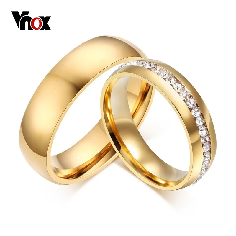 Vnox Gold Color Wedding Bands Ring for Women Men Jewelry Stainless Steel Engagement Ring Couple Anniversary Gift Amazing Price
Vnox Gold Color Wedding Bands Ring for Women Men Jewelry Stainless Steel Engagement Ring Couple Anniversary Gift Amazing Price
