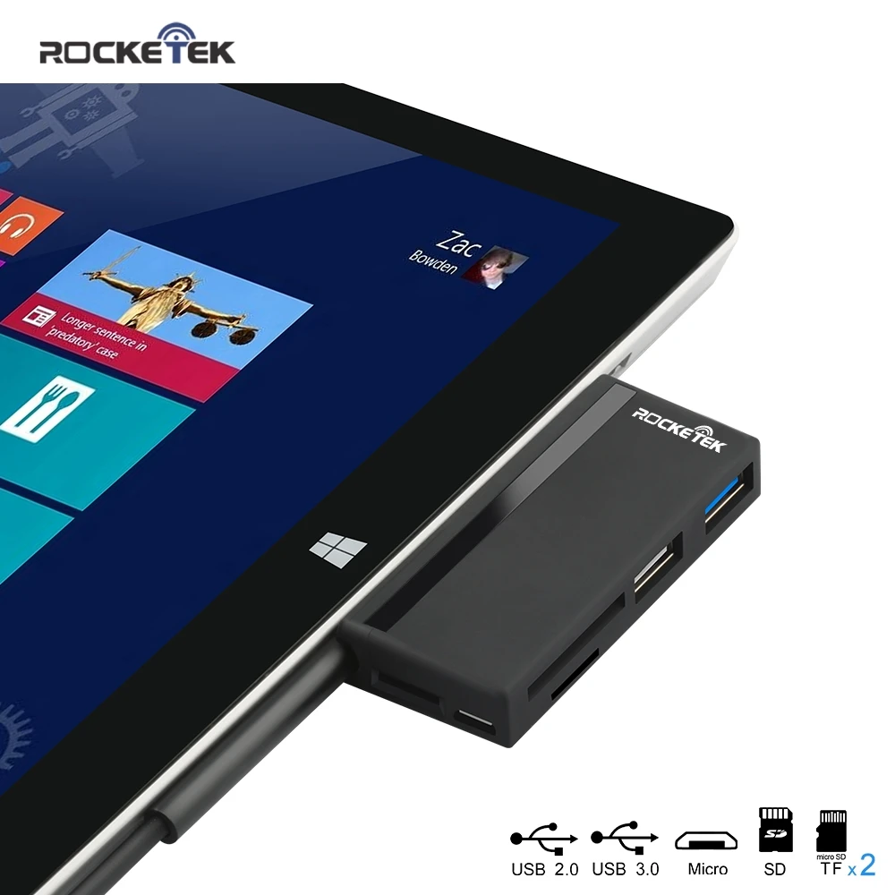 Rocketek usb 3 0 мульти концентратор 5 в 1 устройство для чтения карт памяти SD/TF micro SD Microfoft