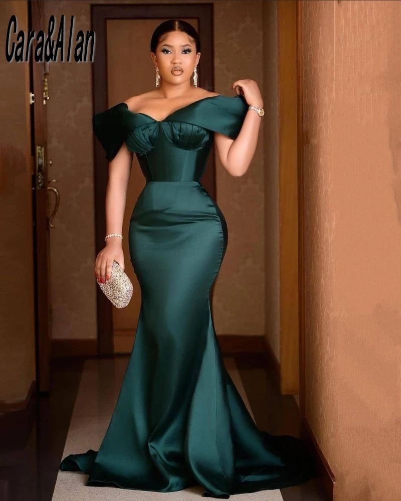 Elegant Dark Green Mermaid Prom Dresses Off the Shoulder Evening Gowns Long Custom Made robe de soirée femme
Elegant Dark Green Mermaid Prom Dresses Off the Shoulder Evening Gowns Long Custom Made robe de soirée femme