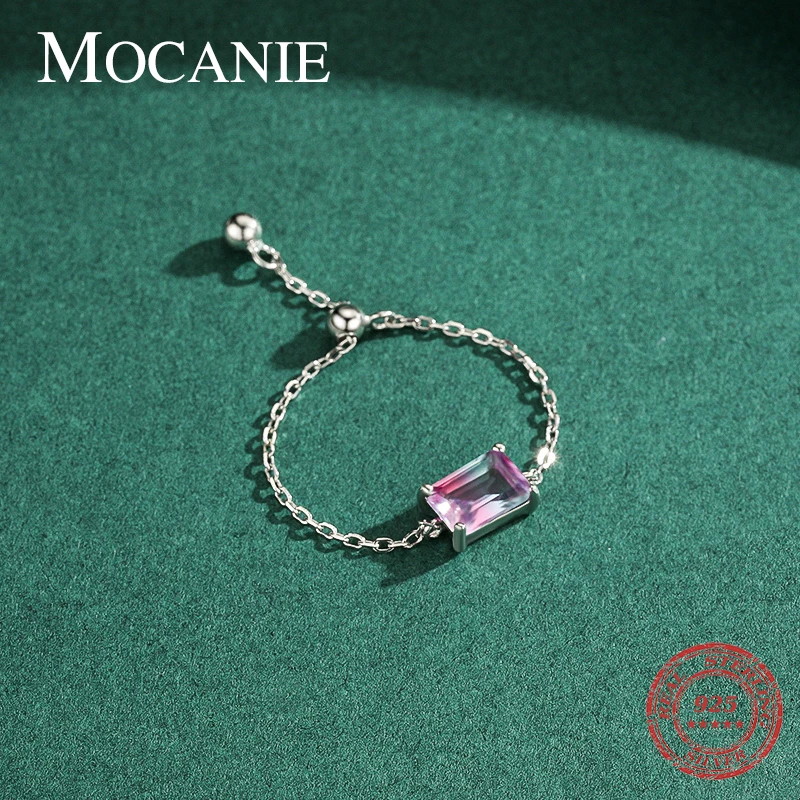 Mocanie Solid 100% 925 Sterling Silver Emerald Cut Watermelon Tourmaline Adjustable Ring Bright Rectangle Ring Jewelry For Women
Mocanie Solid 100% 925 Sterling Silver Emerald Cut Watermelon Tourmaline Adjustable Ring Bright Rectangle Ring Jewelry For Women