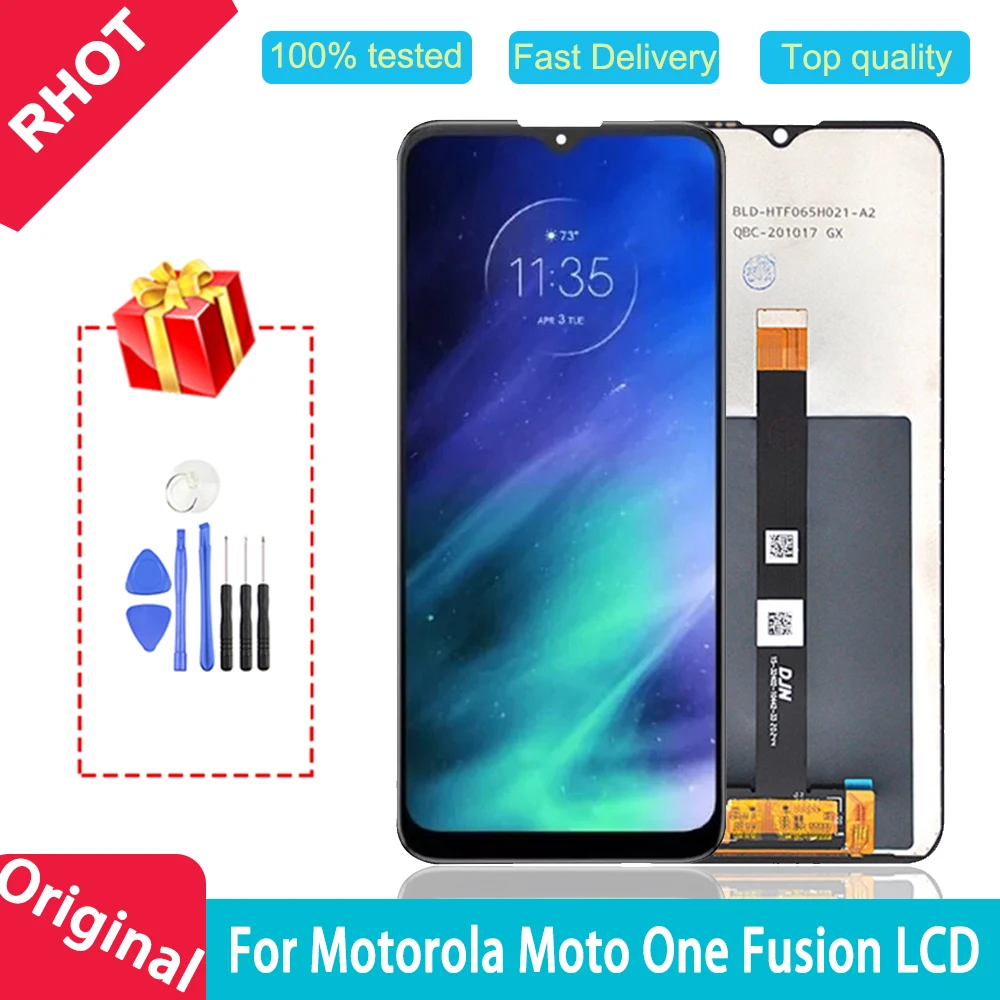 

6.53" Original Display Replaceable For Motorola MOTO One Fusion LCD Touch Screen Digitizer Assembly For Moto One Fusion Display