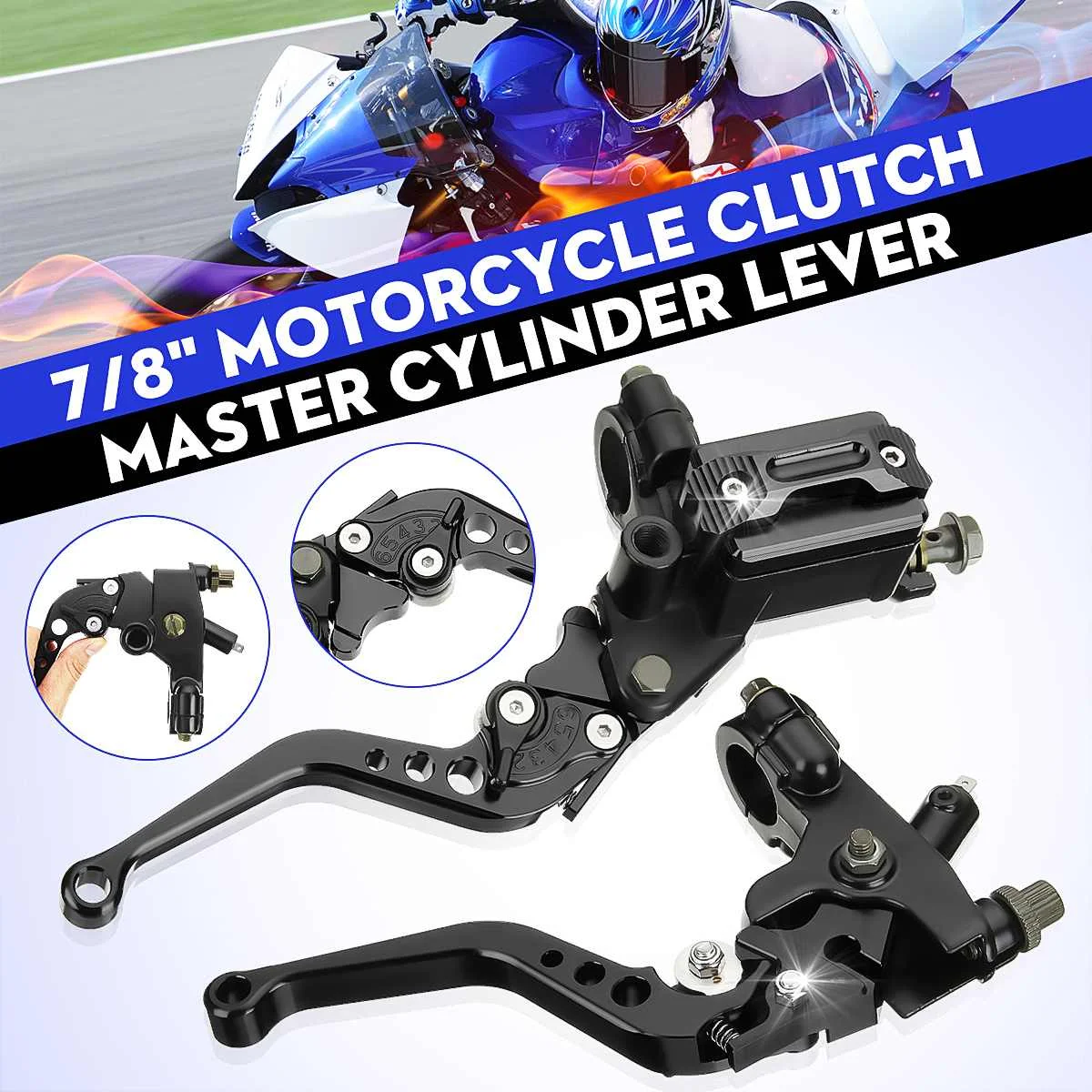 Universal 22mm Motorcycle Brake Clutch Master Cylinder Reservoir Pump Levers Hydraulic Clutch Lever
Universal 22mm Motorcycle Brake Clutch Master Cylinder Reservoir Pump Levers Hydraulic Clutch Lever