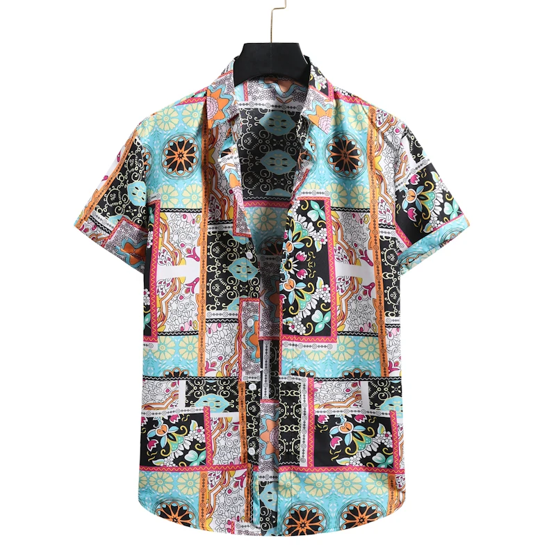 Mens Vintage Ethnic Style Print Beach Shirts Short Sleeve Hawaiian Shirt Men Daily Wearing Floral Shirt Casual Chemise Homme XXL 
Mens Vintage Ethnic Style Print Beach Shirts Short Sleeve Hawaiian Shirt Men Daily Wearing Floral Shirt Casual Chemise Homme XXL