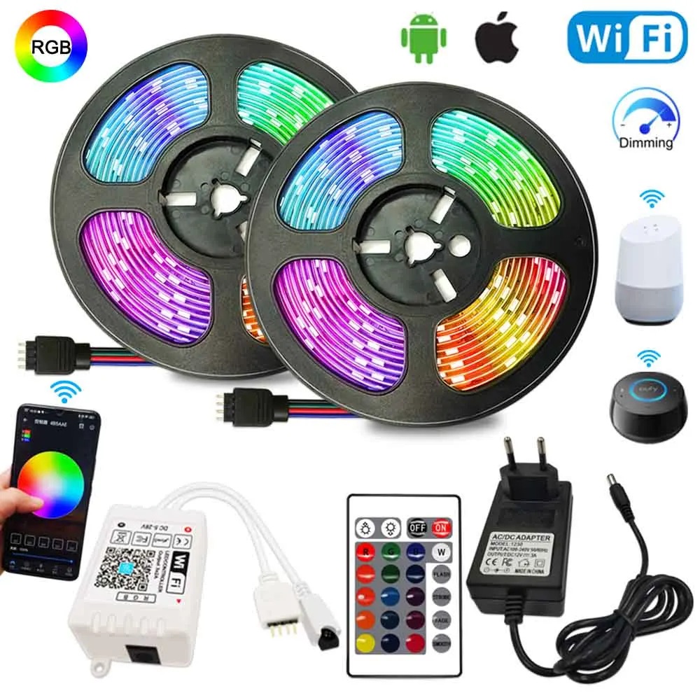 Светодиодные ленты RGB 30 м, 25 м, 12 В, 20 м, освещение для комнаты, 5 м, 10 м, 15 м, Wi-Fi, Bluetooth, умная лента, декоративная лента
Светодиодные ленты RGB 30 м, 25 м, 12 В, 20 м, освещение для комнаты, 5 м, 10 м, 15 м, Wi-Fi, Bluetooth, умная лента, декоративная лента