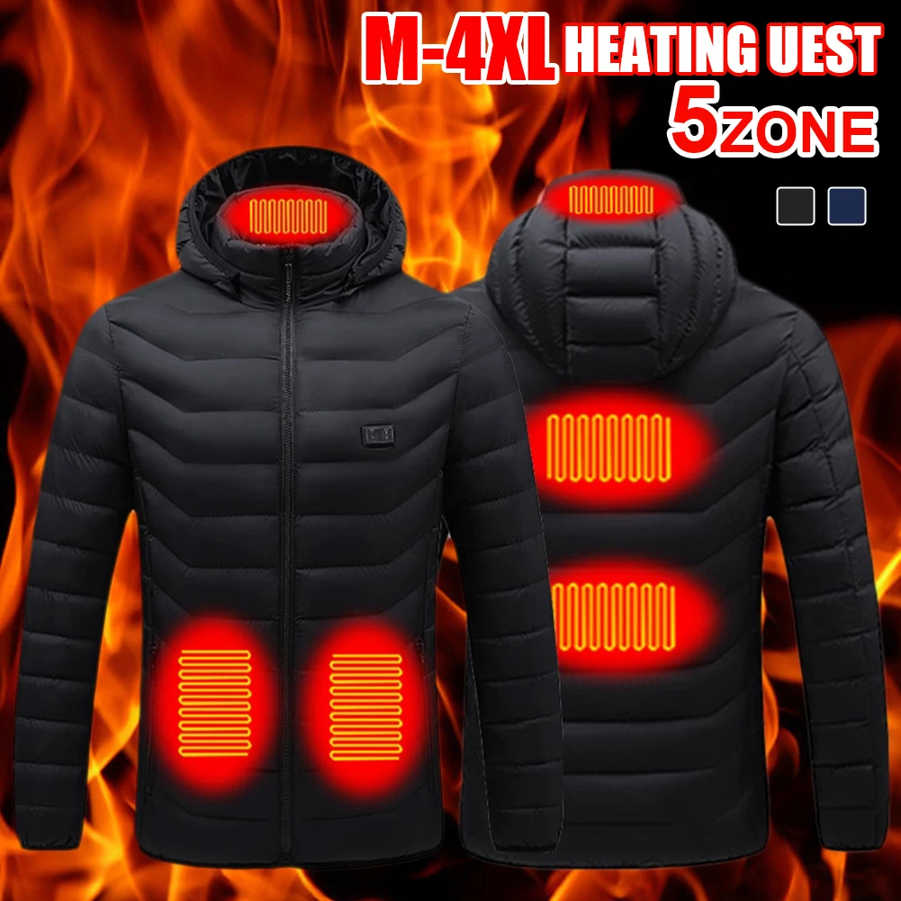 5 Areas Heated Jackets USB Charge Winter Outdoor Electric Heating Jackets Warm Thermal Coat Unisex Winter Warm Heated Hunting
5 Areas Heated Jackets USB Charge Winter Outdoor Electric Heating Jackets Warm Thermal Coat Unisex Winter Warm Heated Hunting