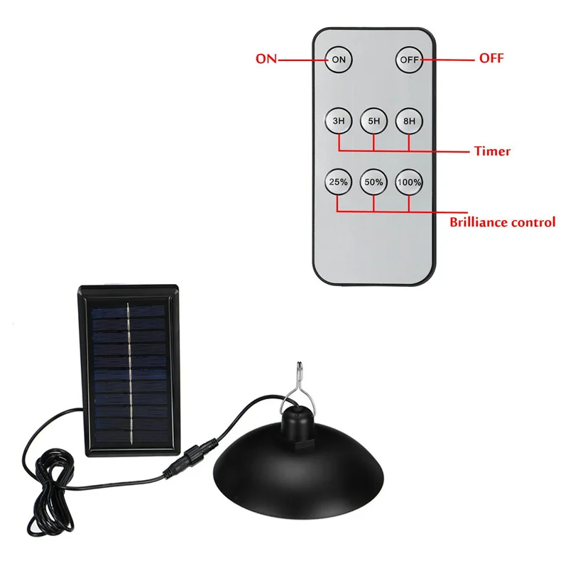 Подвесной светильник на солнечной батарее водонепроницаемый с двойной головкой