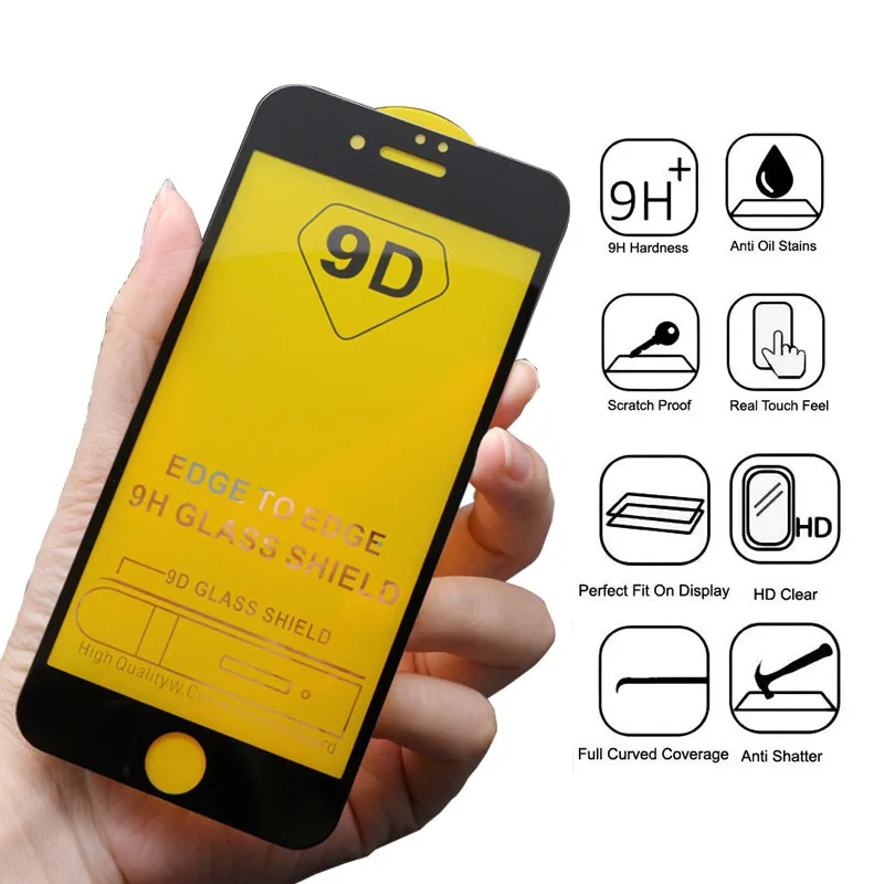 100pcs/lot 9D full screen protector, protective glass for iphone 11 pro max X XS Max XR, tempered film for iphone 8 7 6 6S plus
100pcs/lot 9D full screen protector, protective glass for iphone 11 pro max X XS Max XR, tempered film for iphone 8 7 6 6S plus
