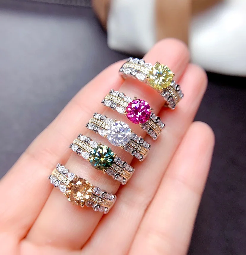 2023 New Trend Women's Elegant Simulation Multicolor Moissanite Diamond Rings Silver Color Engagement Wedding Ring For Women
2023 New Trend Women's Elegant Simulation Multicolor Moissanite Diamond Rings Silver Color Engagement Wedding Ring For Women