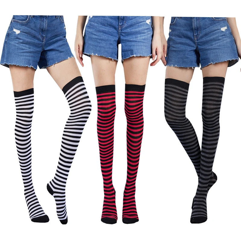 Womens Anime Cosplay Lolita Maid Pink Strip Kawaii Overknee Thigh High Long Stockings Cotton School Girl Over Knee Stocking
Womens Anime Cosplay Lolita Maid Pink Strip Kawaii Overknee Thigh High Long Stockings Cotton School Girl Over Knee Stocking
