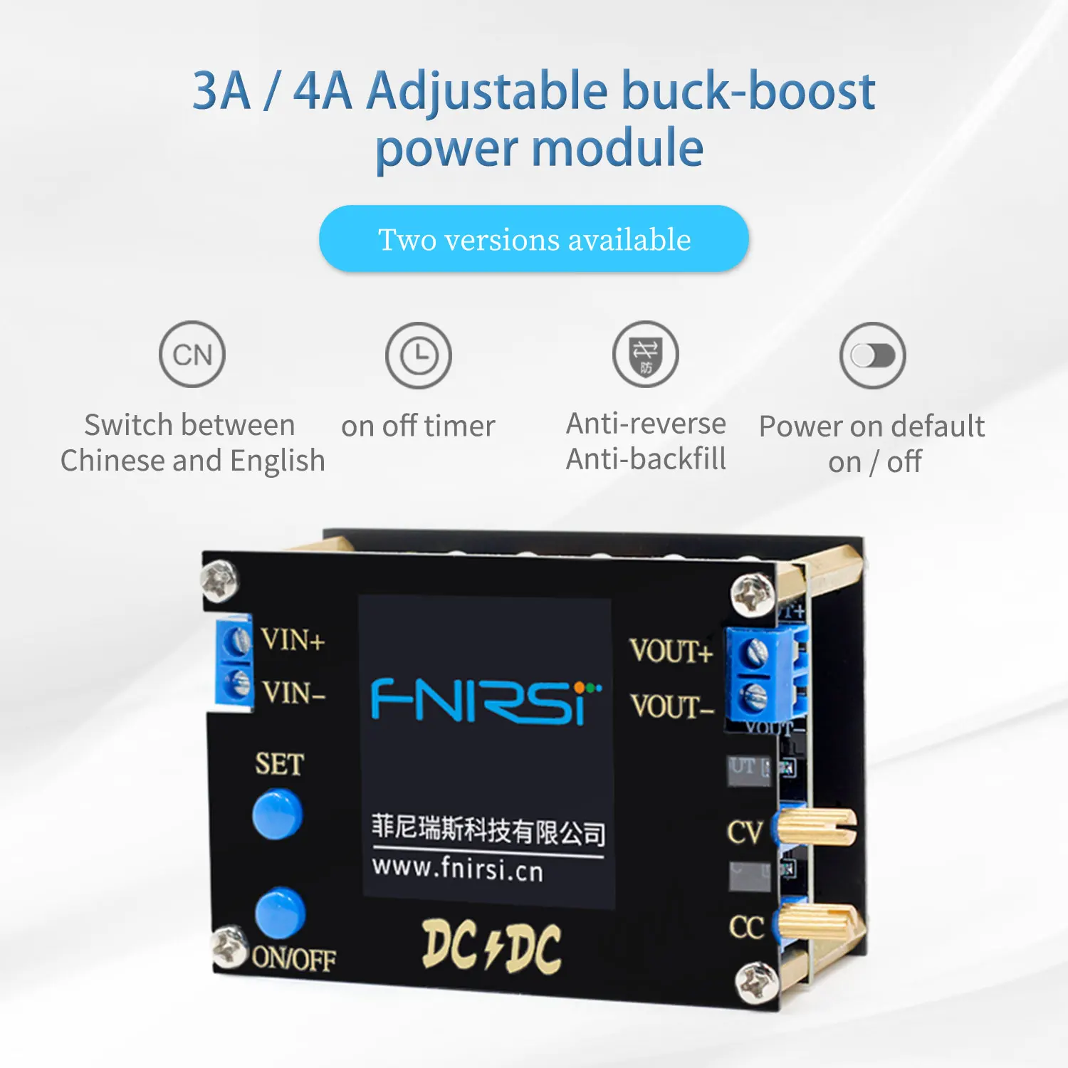 NEW DC DC Automatic Boost/Buck Converter CC CV Power Module 0.5-30V 3A 35W/4A 50W Adjustable Regulated power supply Voltmeter 
NEW DC DC Automatic Boost/Buck Converter CC CV Power Module 0.5-30V 3A 35W/4A 50W Adjustable Regulated power supply Voltmeter