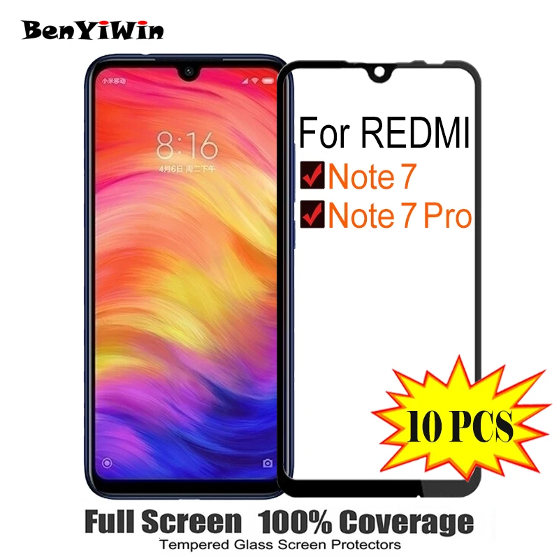 Защитная пленка для экрана из закаленного стекла полное покрытие XIAOMI Redmi Note 7 Pro