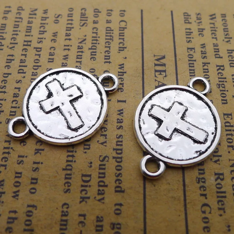 Supplies For Jewelry Making Cross Connector Antique Silver Color 16x23mm 10 Pieces
Supplies For Jewelry Making Cross Connector Antique Silver Color 16x23mm 10 Pieces