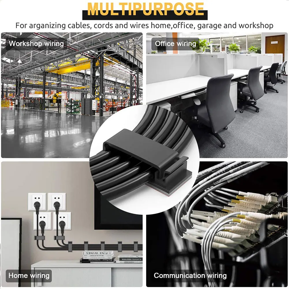 50 Pack Cable Clips, Strong Adhesive Pad Wire Holders, Cable Organizers Wire Management Multipurpose Wire Clamps
50 Pack Cable Clips, Strong Adhesive Pad Wire Holders, Cable Organizers Wire Management Multipurpose Wire Clamps