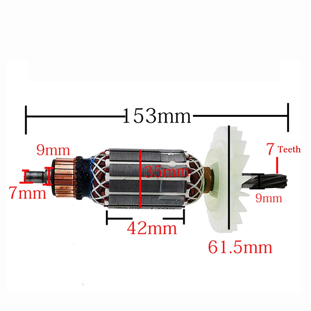 1pc Electric Hammer Rotor 7 Teeth Motor Rotor Accessories For GBH2-26DRE Impact Drill Machine Tool
1pc Electric Hammer Rotor 7 Teeth Motor Rotor Accessories For GBH2-26DRE Impact Drill Machine Tool