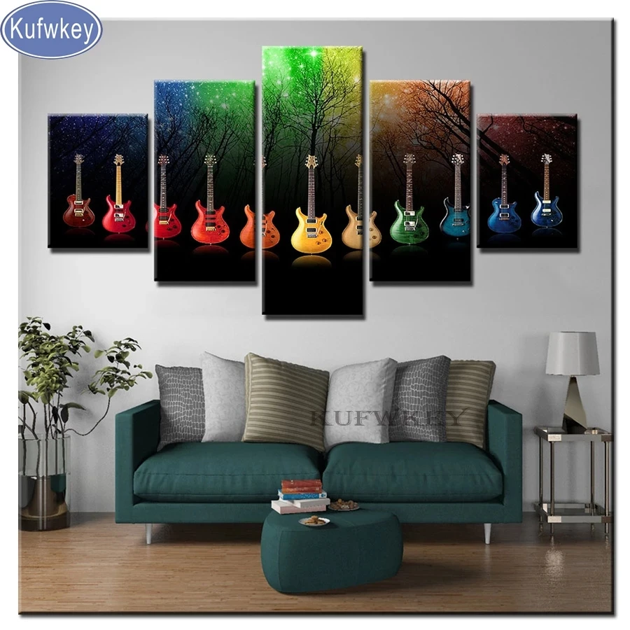 KUFWKEY 5 Panel Diamond mosaic Music Guitar 5D DIY Diamond Painting sale Full Square/Round abstract guitar Diamond art
KUFWKEY 5 Panel Diamond mosaic Music Guitar 5D DIY Diamond Painting sale Full Square/Round abstract guitar Diamond art