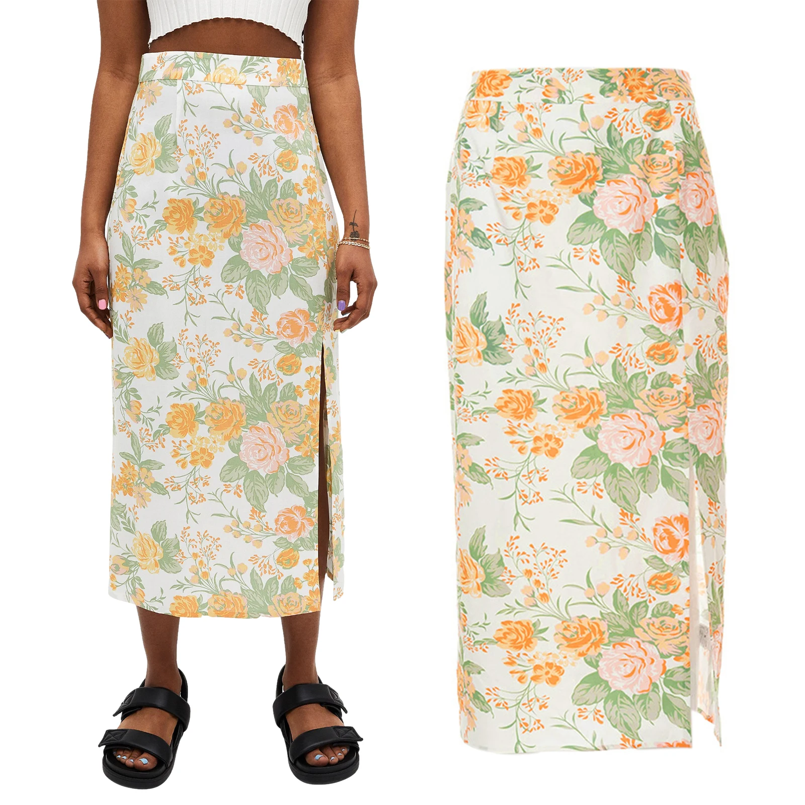 Women’s Summer Fresh Flower Printing Skirt Casual High-waist Slim Fit Split Mid-length Skirt 2021 New Fashion
Women’s Summer Fresh Flower Printing Skirt Casual High-waist Slim Fit Split Mid-length Skirt 2021 New Fashion