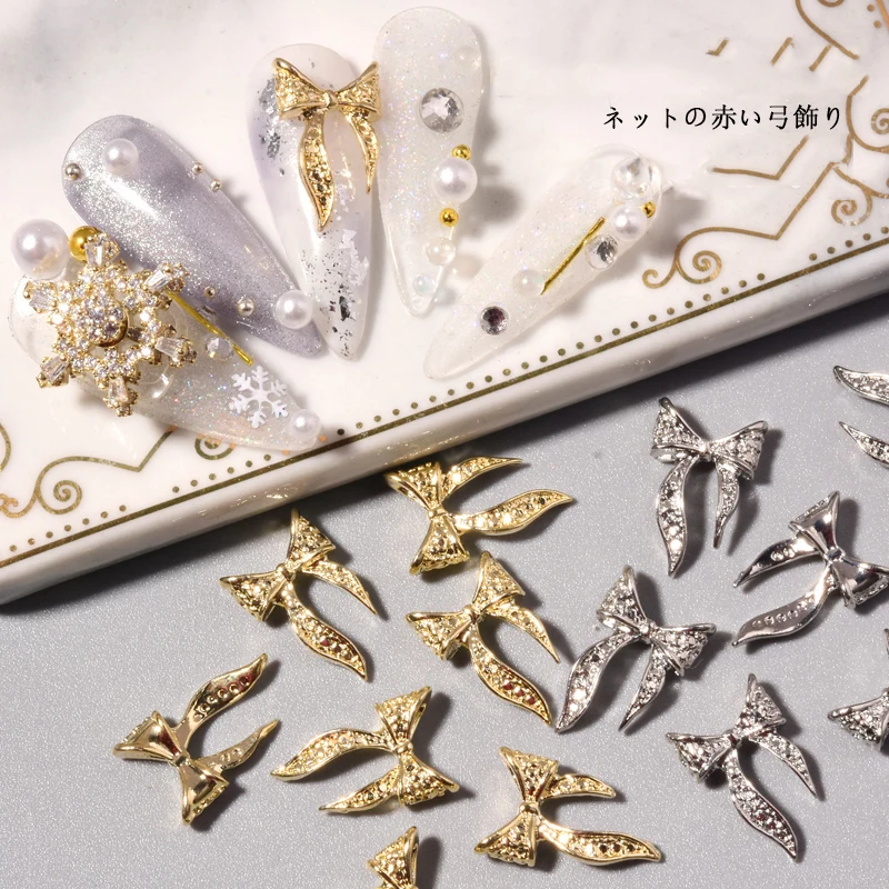 Gold Silver Alloy Bow Nail Art Decorations 3D Charm Bow Ties Nail Jewelry Ornaments Metal Bowknot Manicure Accessories For Nails
Gold Silver Alloy Bow Nail Art Decorations 3D Charm Bow Ties Nail Jewelry Ornaments Metal Bowknot Manicure Accessories For Nails