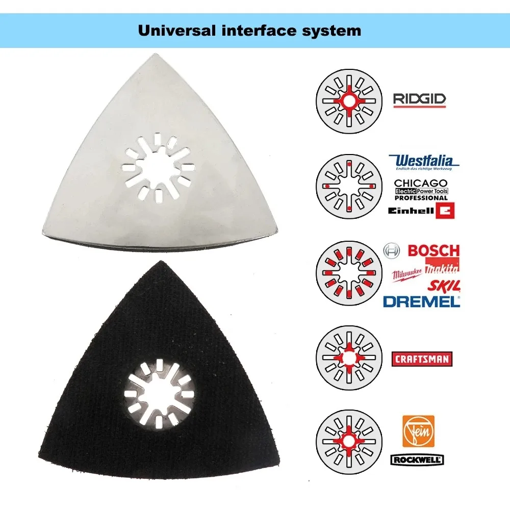 5 Pcs Triangular Sanding Pads Abrasive Pad Sanding Disc Holder W/ Hook & Loop For Oscillating Polishing Multi Tool Accessories
5 Pcs Triangular Sanding Pads Abrasive Pad Sanding Disc Holder W/ Hook & Loop For Oscillating Polishing Multi Tool Accessories