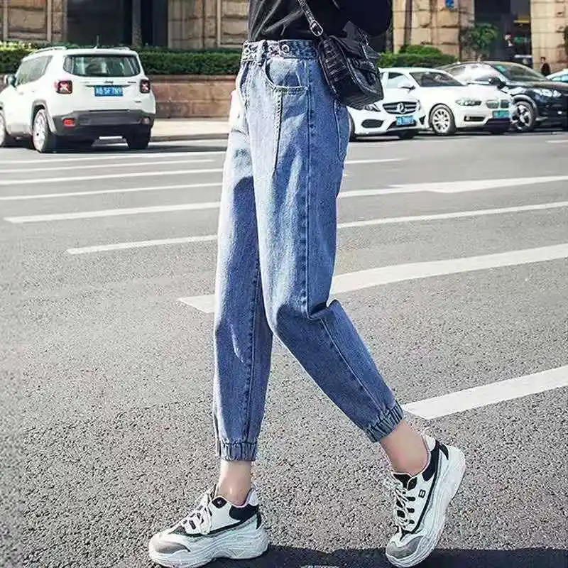 Women's Spring Autumn Style Jogger Pants Women's Loose High Waist Jeans Pockets Casual Ankle-Length Pants KK0327 
Women's Spring Autumn Style Jogger Pants Women's Loose High Waist Jeans Pockets Casual Ankle-Length Pants KK0327