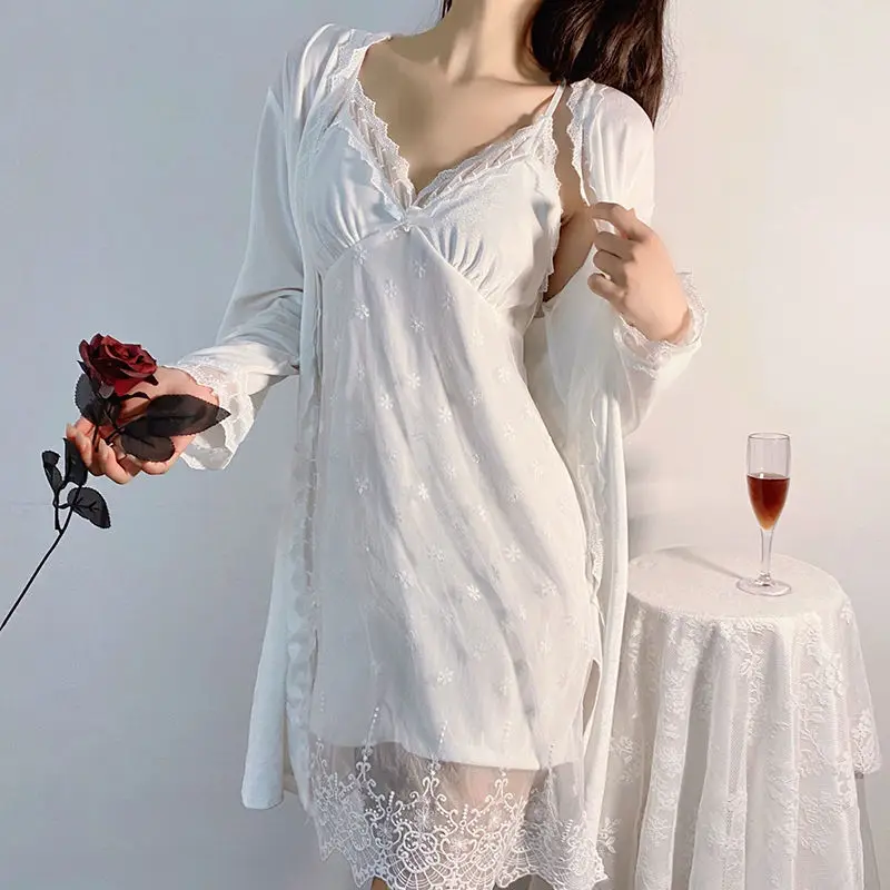 Women Sexy Sleepwear 2 Pieces Robe Set Velvet Kimono Bathrobe Gown Soft Nightgown Lounge Wear Autumn New Lingerie Homewear
Women Sexy Sleepwear 2 Pieces Robe Set Velvet Kimono Bathrobe Gown Soft Nightgown Lounge Wear Autumn New Lingerie Homewear