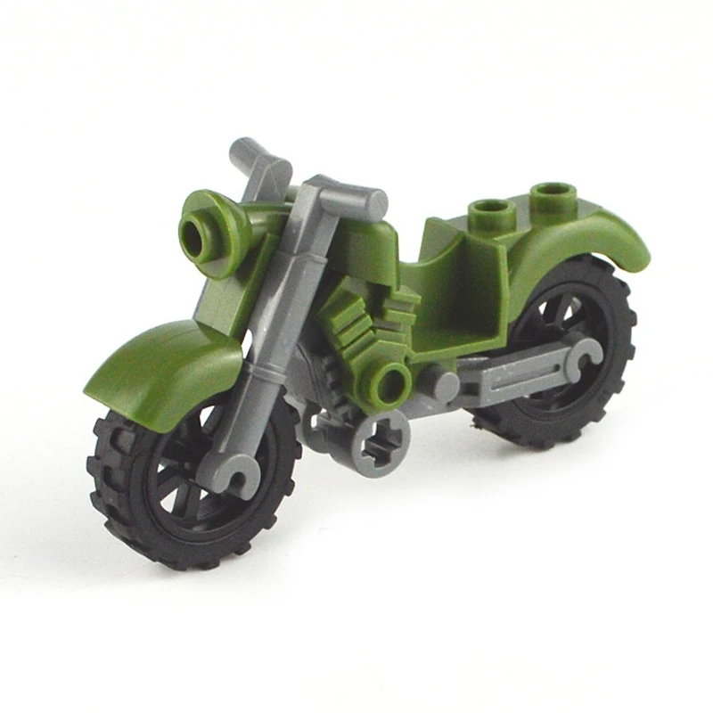 10pcs/set MOC Building Block Parts diy Bricks Toy Military Series Motorcycle for Figures Soldiers ArmyGreen Children Gift
10pcs/set MOC Building Block Parts diy Bricks Toy Military Series Motorcycle for Figures Soldiers ArmyGreen Children Gift