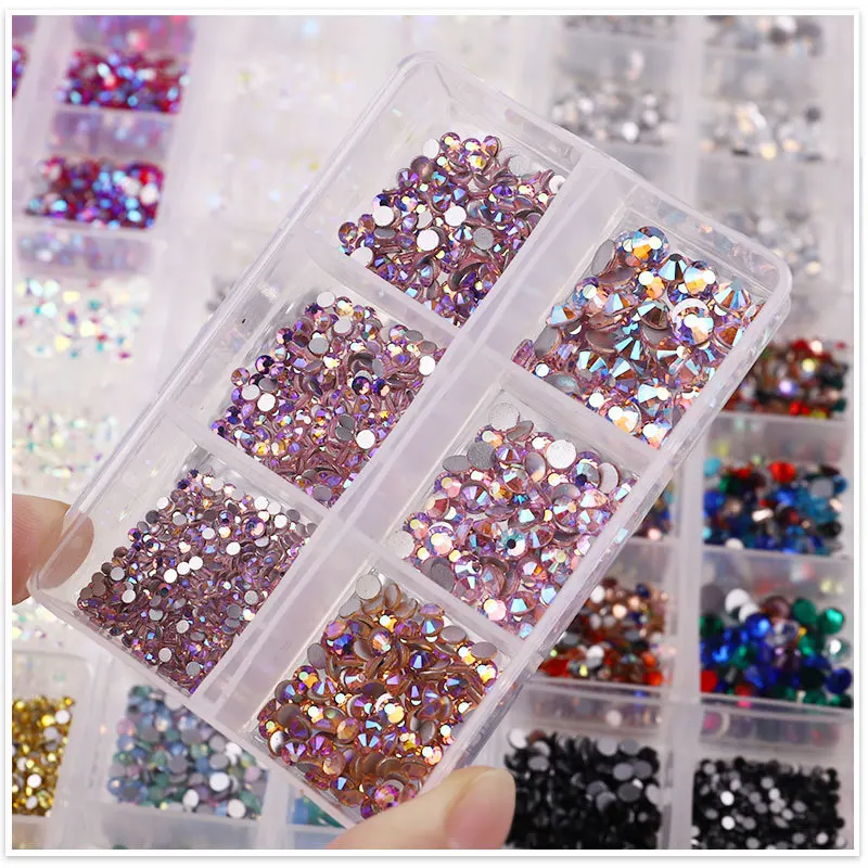 13Colors 6Grids 900-1000pcs Mix AB Crystal Flat Back Rhinestone Diamond Gem 3D Glitter Nail Art Decoration For Nails Accessories
13Colors 6Grids 900-1000pcs Mix AB Crystal Flat Back Rhinestone Diamond Gem 3D Glitter Nail Art Decoration For Nails Accessories