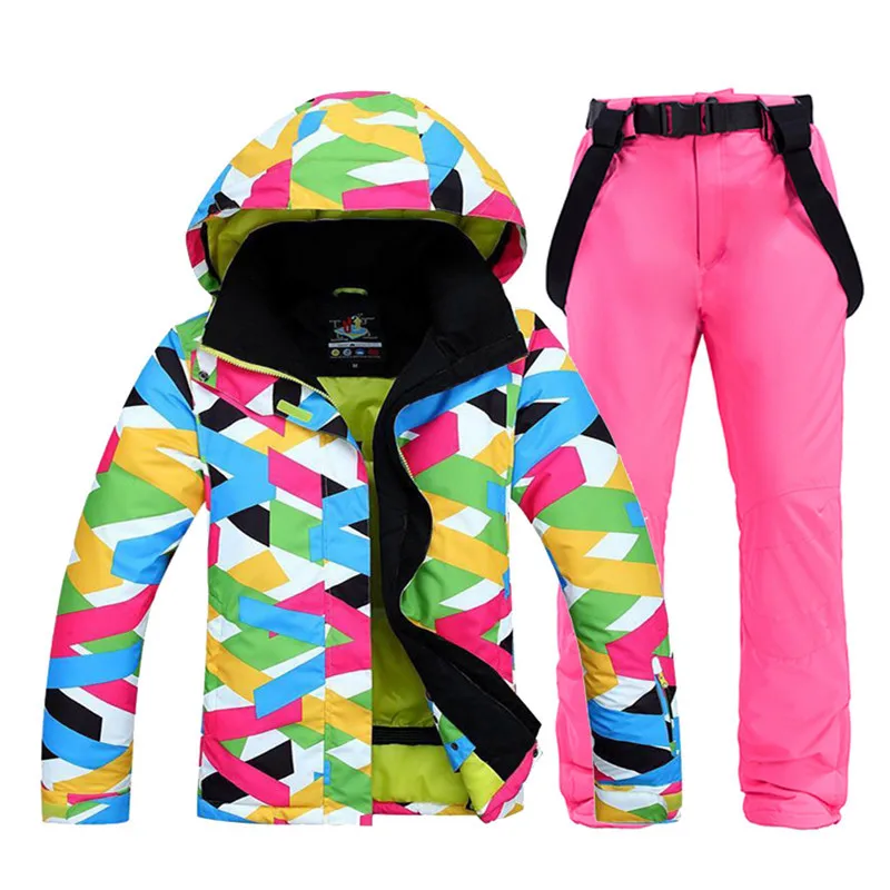 Female Snow Suit Set Women's Snowboard Clothing Winter Outdoor Sports Wear Waterproof Costume Ski Jackets + Bibs Snow Pants
Female Snow Suit Set Women's Snowboard Clothing Winter Outdoor Sports Wear Waterproof Costume Ski Jackets + Bibs Snow Pants