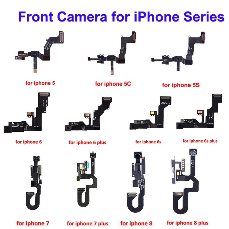 Фронтальная камера Aokin для iPhone 6 6s 7 8 5 5c 5s 6plus plus фронтальная с прямым датчиком