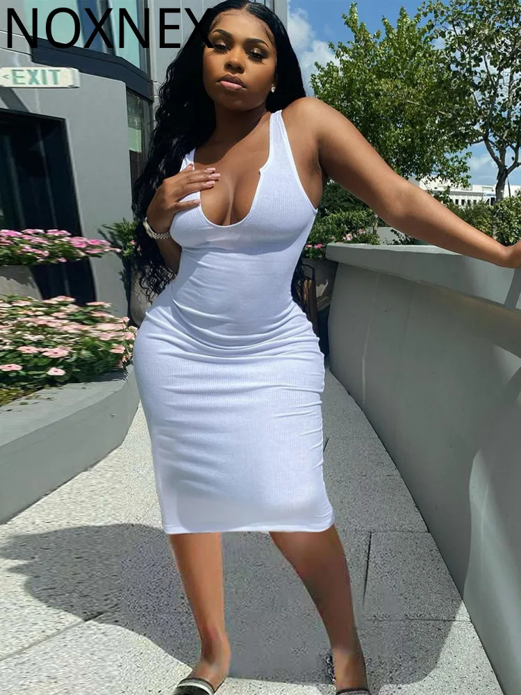 NOXNEX Women Dresses Summer V-neck Bodycon Midi Dress Sexy Basic Casual Sleeveless Tank Sundress Mini Pencil Knitted
NOXNEX Women Dresses Summer V-neck Bodycon Midi Dress Sexy Basic Casual Sleeveless Tank Sundress Mini Pencil Knitted