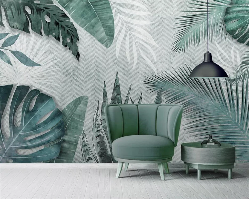 Beibehang Custom Photo 3d Wallpaper Modern Hand drawn tropical leaves Living Room Bedroom background wall papers home decor
Beibehang Custom Photo 3d Wallpaper Modern Hand drawn tropical leaves Living Room Bedroom background wall papers home decor