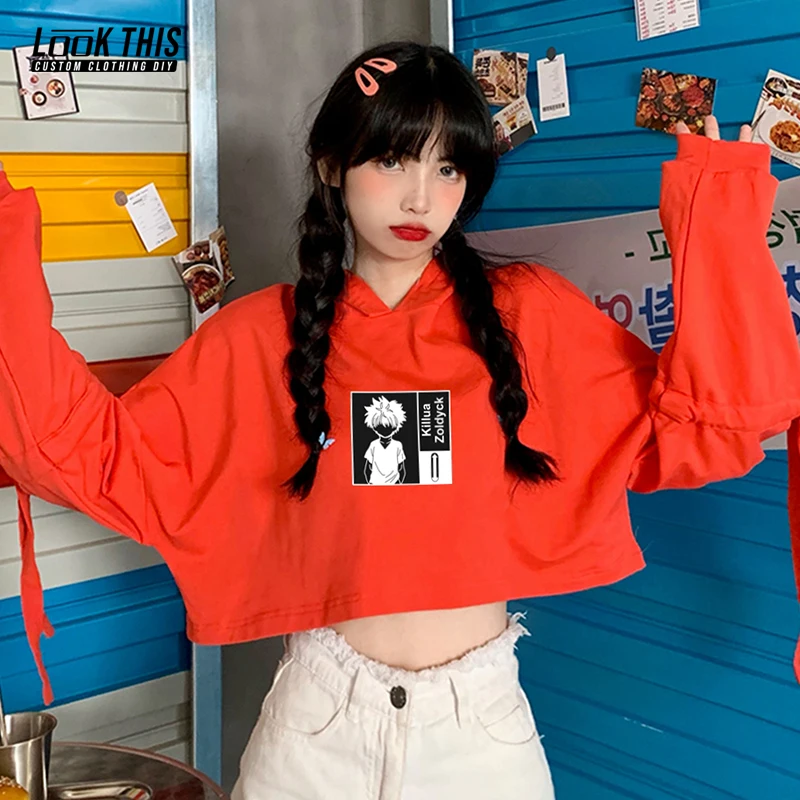 Hunter X Hunter Killua Anime Printing Women Sweatshirt Oversized Hoodie Ladie Pullover Harajuku Hooded Cute Bow Tie Short Tops 
Hunter X Hunter Killua Anime Printing Women Sweatshirt Oversized Hoodie Ladie Pullover Harajuku Hooded Cute Bow Tie Short Tops