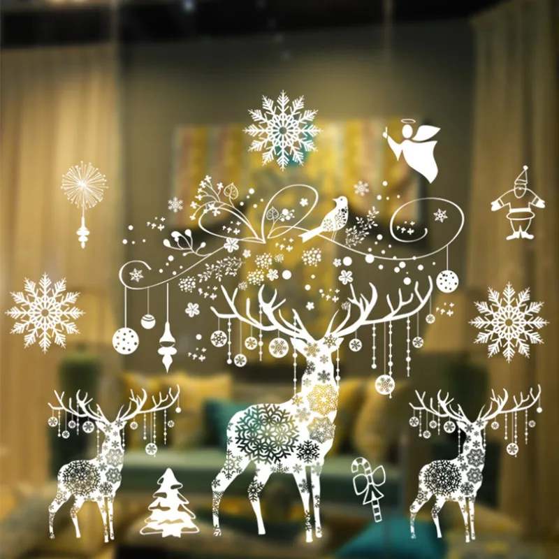 White Christmas Stickers Removable Non-Glue Static Christmas Decorations Glass Window Stickers Window Decorative Paper 2021 
White Christmas Stickers Removable Non-Glue Static Christmas Decorations Glass Window Stickers Window Decorative Paper 2021