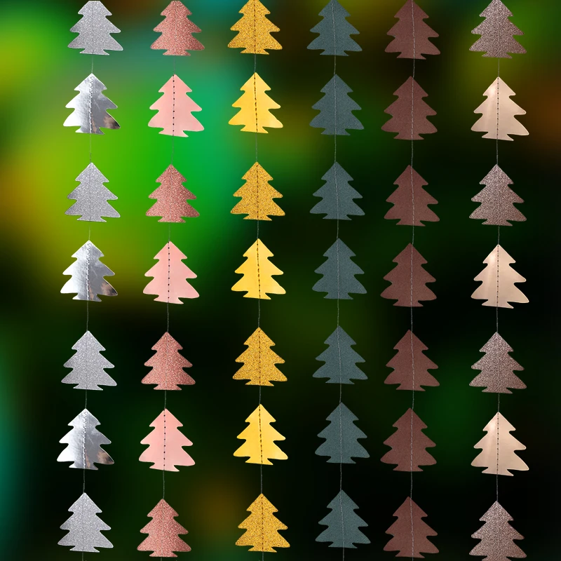 4M Christmas Tree Shaped Paper Garlands Gold Silver Green Paper Banner Xmas Party Decoration Supplies New Year Hanging Garland
4M Christmas Tree Shaped Paper Garlands Gold Silver Green Paper Banner Xmas Party Decoration Supplies New Year Hanging Garland