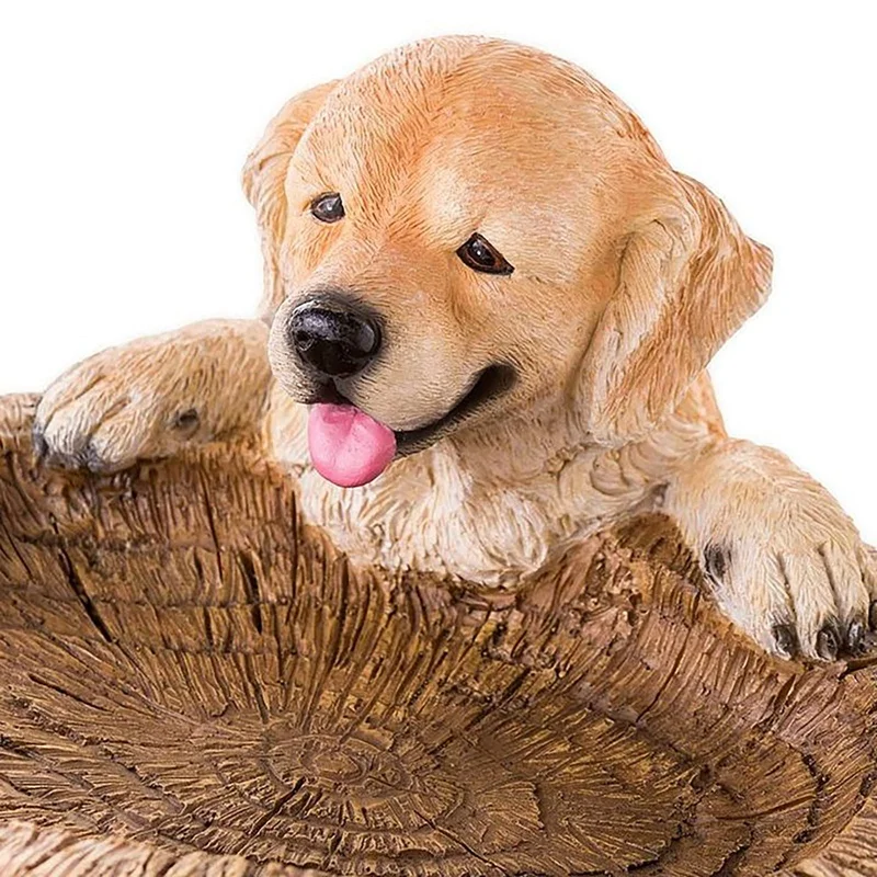Puppy Polyresin Bird Bath Brown Pedestal Handmade Gifts for Outdoor Home Garden Lawn Yard Decorations
Puppy Polyresin Bird Bath Brown Pedestal Handmade Gifts for Outdoor Home Garden Lawn Yard Decorations