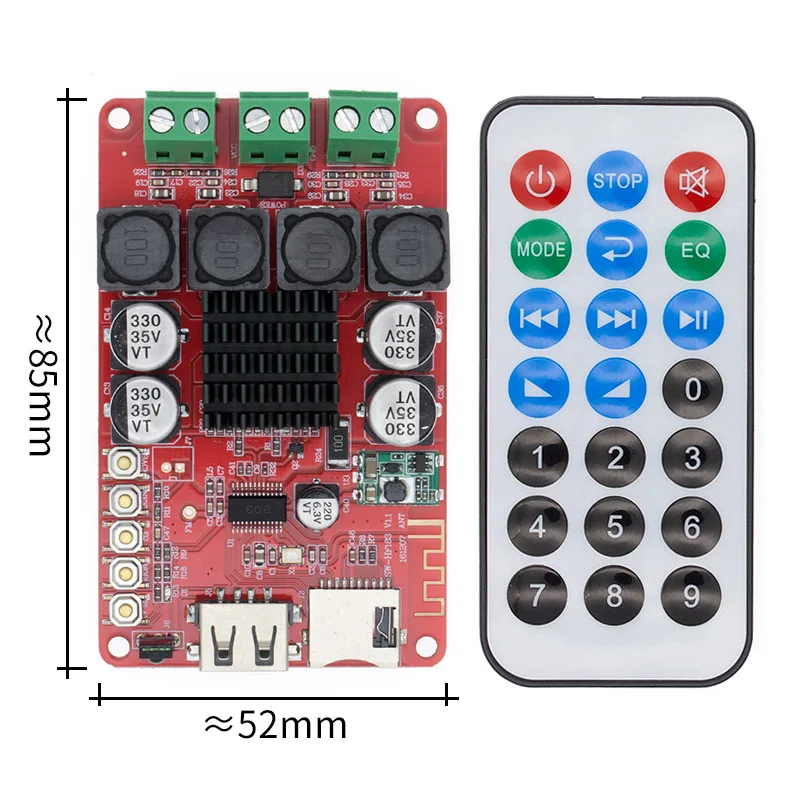 Bluetooth-приемник TPA3116 усилитель аудиоплата цифровой U-диск TF декодирование с