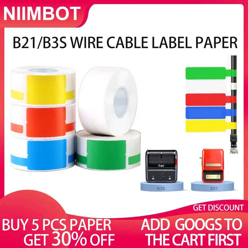 【Buy 5 get 30% Off】NIIMBOT B21 / B3S Wire and Cable Label Paper Communication Network Cable Optical Fiber Pigtail Self-adhesive
【Buy 5 get 30% Off】NIIMBOT B21 / B3S Wire and Cable Label Paper Communication Network Cable Optical Fiber Pigtail Self-adhesive