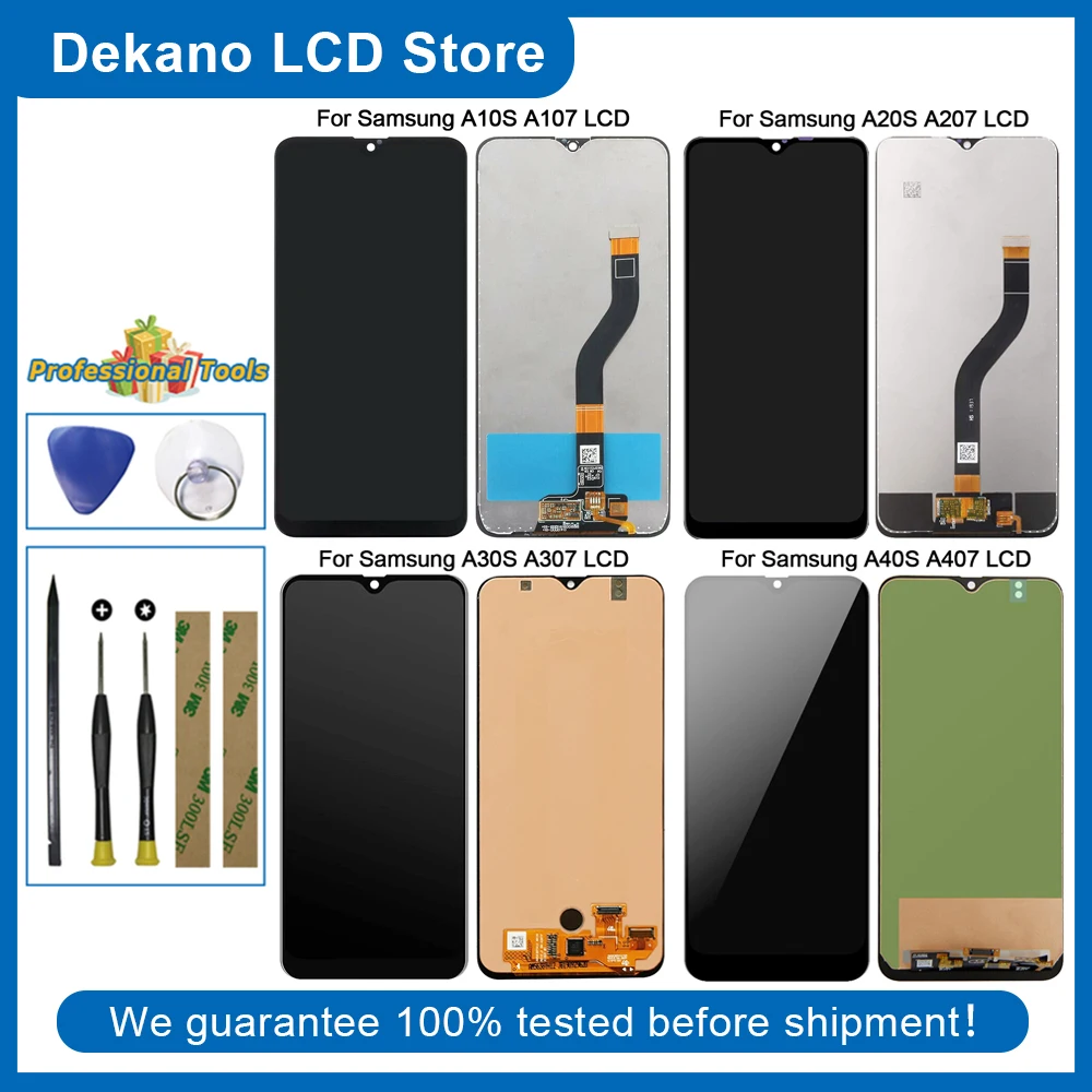 ЖК-дисплей для Samsung Galaxy A10s A107/A20s A207/A30s A307/A40s A407, сенсорный экран, дигитайзер, панель в сборе, инструменты, клей
ЖК-дисплей для Samsung Galaxy A10s A107/A20s A207/A30s A307/A40s A407, сенсорный экран, дигитайзер, панель в сборе, инструменты, клей
