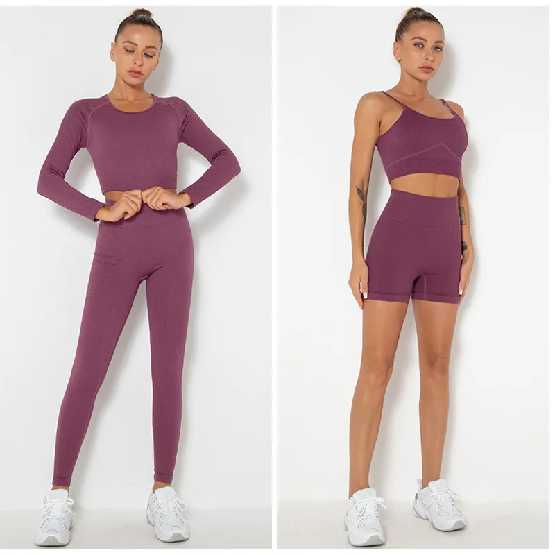 Women's Tracksuit Yoga Set Female Clothing Seamless Suit Fitness outfit Long Sleeve Top Leggings Women Suits Black gym Sport Set
Women's Tracksuit Yoga Set Female Clothing Seamless Suit Fitness outfit Long Sleeve Top Leggings Women Suits Black gym Sport Set
