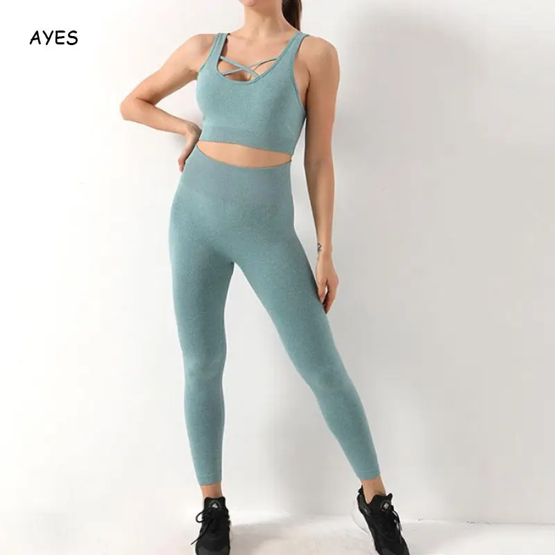 Seamless Leggings Women Yoga Set Gym Fitness Sportswear Cross Belt Bras Breathable Summer Clothes Women's Tracksuit Sports Suit
Seamless Leggings Women Yoga Set Gym Fitness Sportswear Cross Belt Bras Breathable Summer Clothes Women's Tracksuit Sports Suit