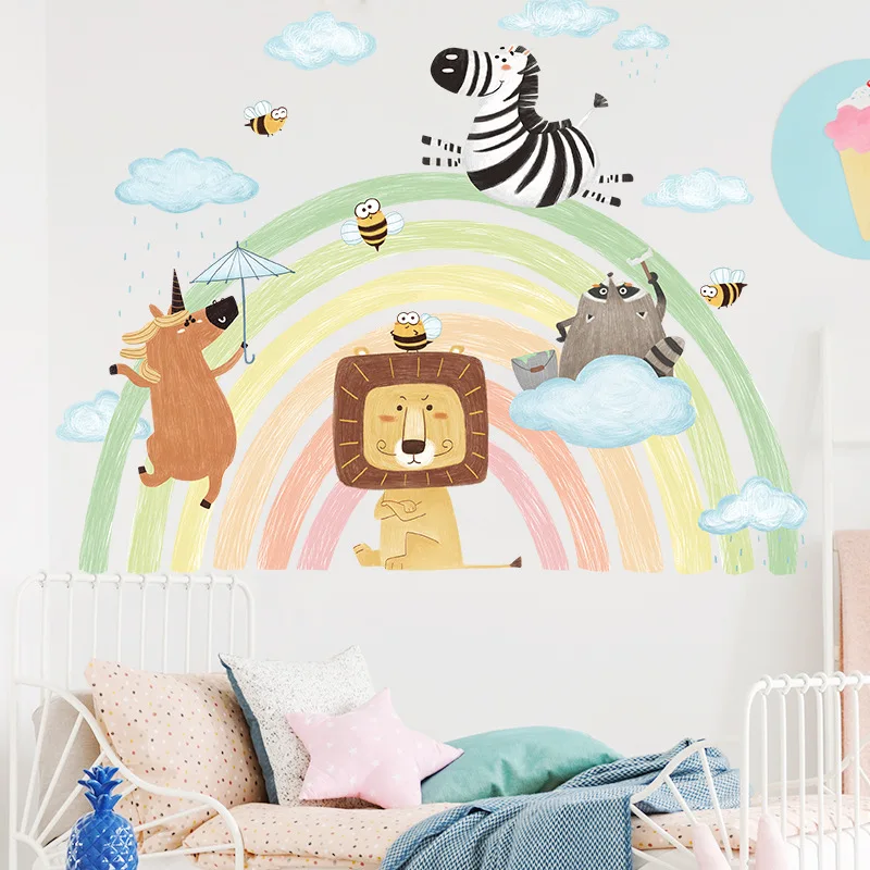 Rainbow Bridge Wallpaper Cartoon Animals Wall Stickers kids Room Decoration Nursery Decor Adhesive Stickers Eco Friendly Decals
Rainbow Bridge Wallpaper Cartoon Animals Wall Stickers kids Room Decoration Nursery Decor Adhesive Stickers Eco Friendly Decals