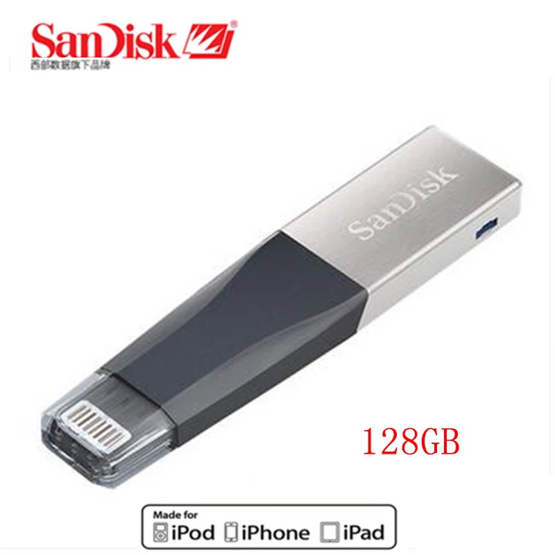 Флэш-накопитель Sandisk iXPAND USB 3 0 для iPhone iPad флеш-накопитель с разъемом Lightning на 128 ГБ