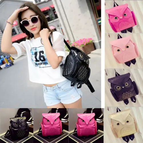 

2020 New Hot Fashion Women PU Shoulder Satchel Owl Backpack Bag Tote Rucksack Purse