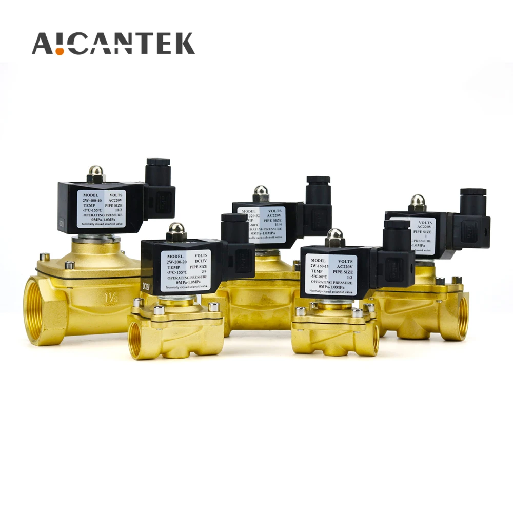 DN15/20/25/32/40 Electric Solenoid Valve 1/2" 3/4" 1" 1-1/2" Normally Closed Pneumatic for Water Oil Air Gas 12V 24V 220V 110V |