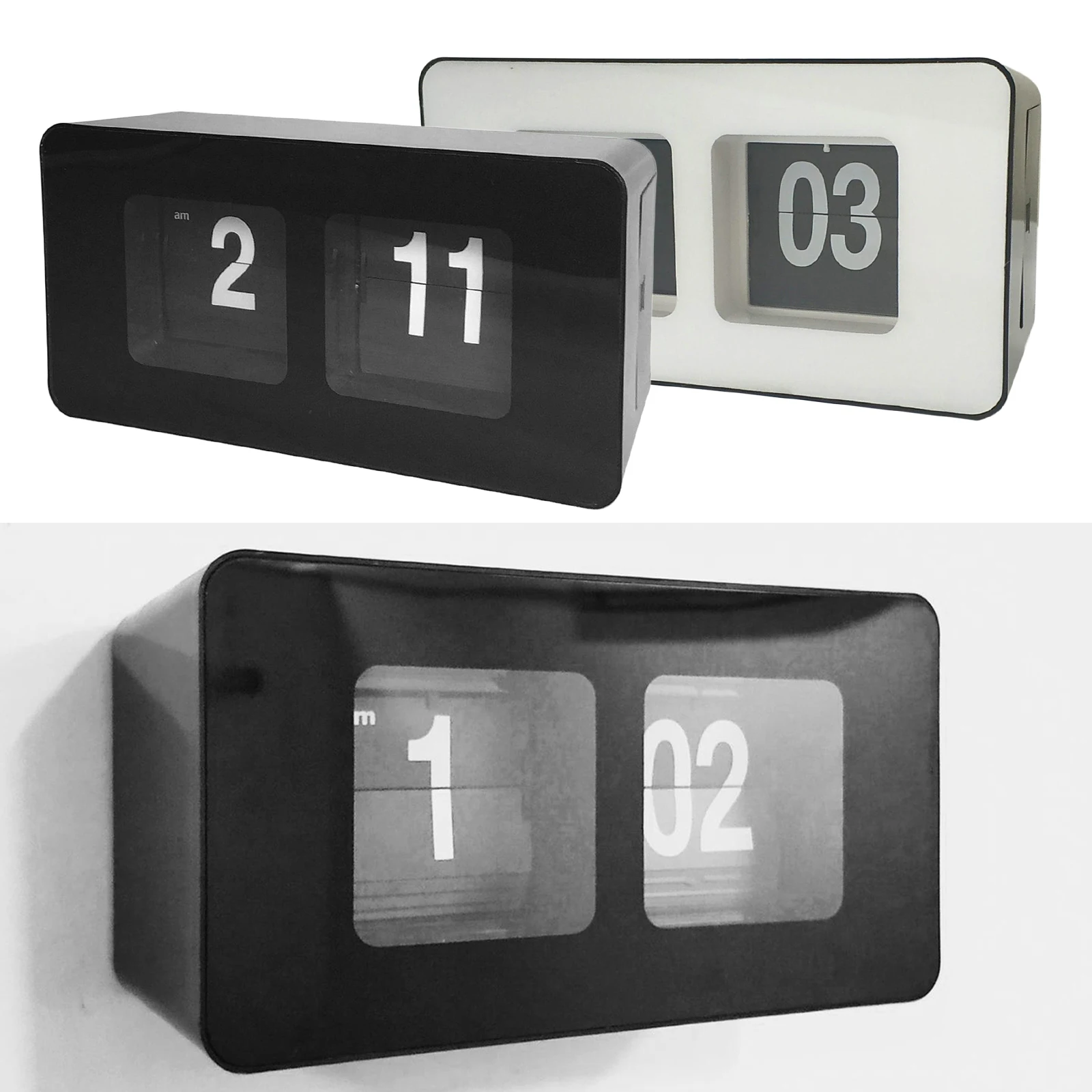 Retro Style Flip Desk Shelf Clock - Classic Mechanical-Digital Display Battery Powered - Home & Office Decor
Retro Style Flip Desk Shelf Clock - Classic Mechanical-Digital Display Battery Powered - Home & Office Decor