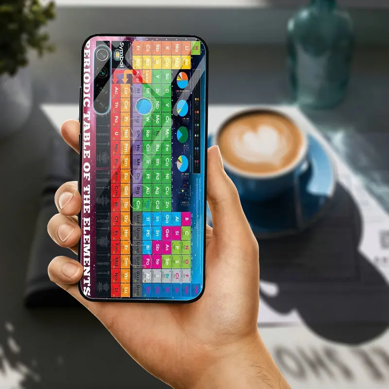Химический колледж периодические столы чехол из закаленного стекла для Xiaomi Redmi