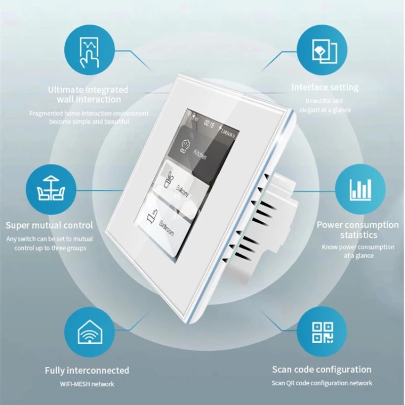 1Pcs Multifunctional Smart Light Switch,Curtain Switch,touch Switch,NEW 4in1 Switch,LCD Touch Screen Switches,Voice Control Tool
1Pcs Multifunctional Smart Light Switch,Curtain Switch,touch Switch,NEW 4in1 Switch,LCD Touch Screen Switches,Voice Control Tool