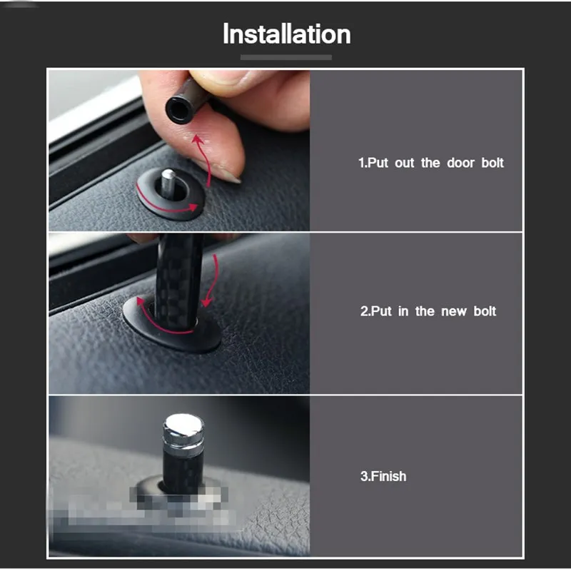 4pcs Car Door Pin Lock Knob Lift Covers Carbon Fiber Car Door Lock Bolt Pin Cover For AMG Mercedes Benz Maybach W212 W205
4pcs Car Door Pin Lock Knob Lift Covers Carbon Fiber Car Door Lock Bolt Pin Cover For AMG Mercedes Benz Maybach W212 W205