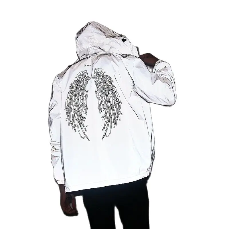 New men's autumn Men /women windbreaker reflective jacket casual hip hop hooded coat streetwear night shiny harajuku jackets 
New men's autumn Men /women windbreaker reflective jacket casual hip hop hooded coat streetwear night shiny harajuku jackets