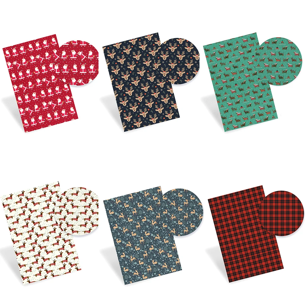 Christmas Faux Leather Sheets Santa Claus Elk Printed Eco Synthetic Leather Fabric Bows Making DIY Crafts Supplies 22*30cm 1pc
Christmas Faux Leather Sheets Santa Claus Elk Printed Eco Synthetic Leather Fabric Bows Making DIY Crafts Supplies 22*30cm 1pc